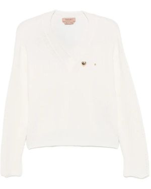 Twinset Round Neck Sweater - White