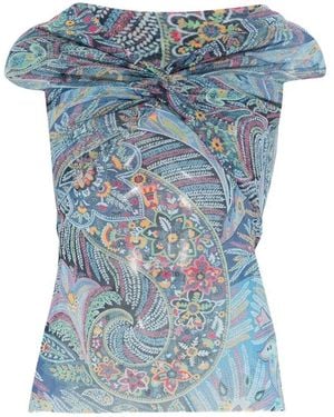Etro Straight Neck Top - Blue