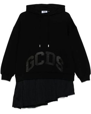 Gcds Logo-Print Mini Dress - Black