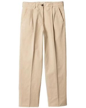 Miu Miu Gabardine Trousers - Natural