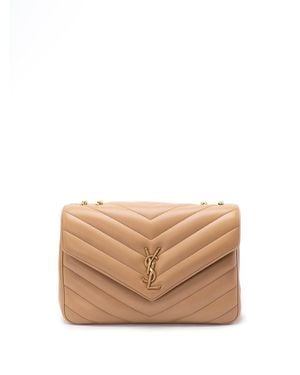 Saint Laurent 'Loulou' Large Messenger Bag - Natural