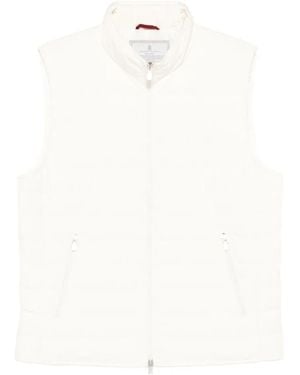 Brunello Cucinelli Sleeveless Jacket - White
