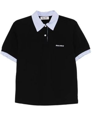 Miu Miu Polo Neck Sweater - Black