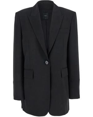 Pinko Single-Breasted Blazer - Black