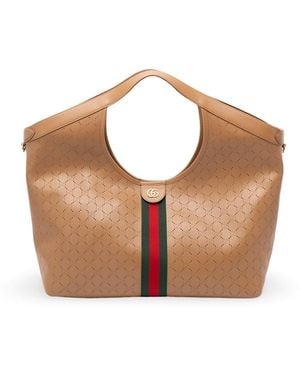 Gucci 'Ophidia' Tote Bag - Brown