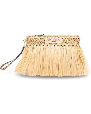 Jimmy Choo Zipped Flat Pouch - Natural