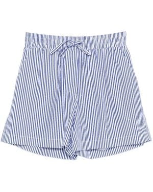 P.A.R.O.S.H. Striped Cotton Shorts - Blue