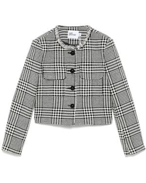 Self-Portrait Jacket With Houndstooth Pattern - Multicolour