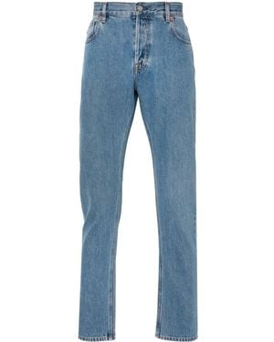 Gucci Web Detail Denim Jeans - Blue