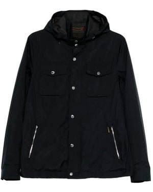 Moorer Hooded Pocket Jacket - Black