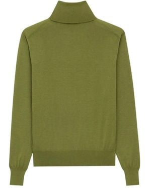 Saint Laurent Turtle-Neck Sweater - Green