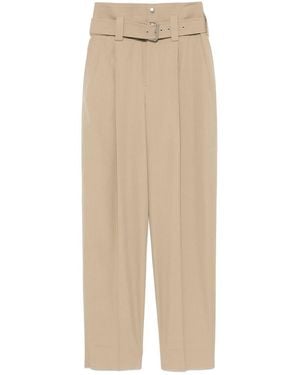Bottega Veneta Belted Trousers - Natural