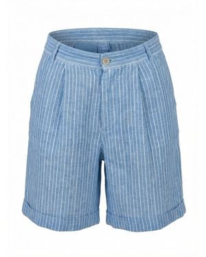 120% Lino Bermuda - Blue