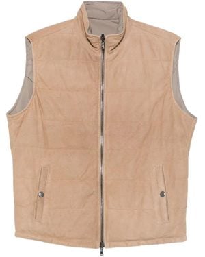 Barba Napoli Reversible Vest - Natural