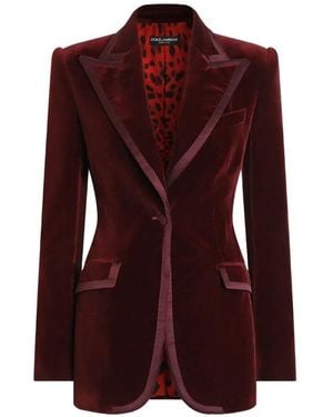 Dolce & Gabbana Single-Breasted Blazer - Purple