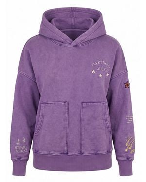 Inspired By A True Story Hooded Sweatshirt Double Pocket - Purple