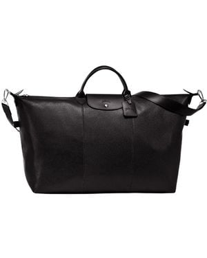 Longchamp 'Le Foulonné' Large Travel Bag - Black