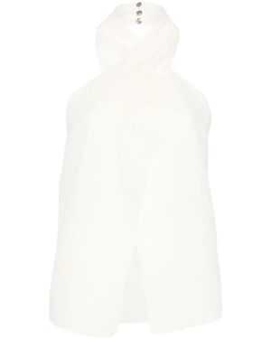 Patrizia Pepe Halterneck Top - White