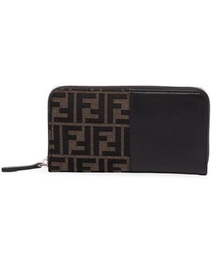 Fendi Zip Around Squared Ff - Black