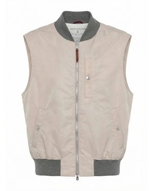 Brunello Cucinelli Bomber Jacket - Natural