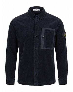Stone Island Organic Cotton Corduroy Shirt - Blue
