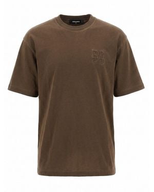 DSquared² Upside Down T-Shirt - Brown