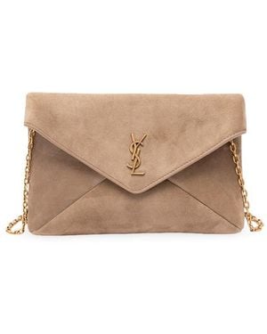 Saint Laurent 'Cassandre' Small Chain Pouch - White