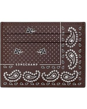 Longchamp Pocket Bandana' Card Holder - Brown