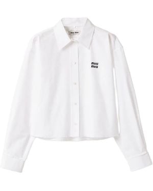 Miu Miu Popeline Shirt - White