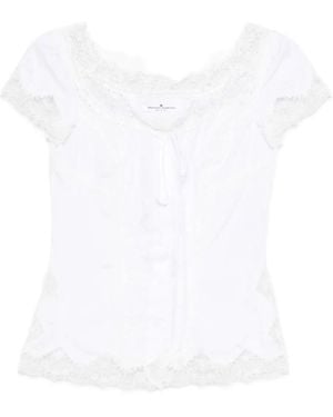 Ermanno Scervino Lace-Trim Blouse - White