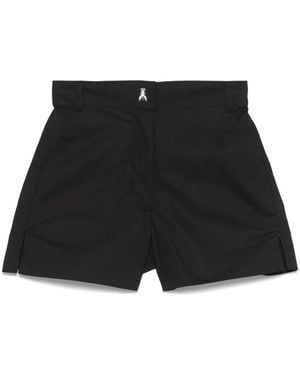 Patrizia Pepe High-Waisted Cotton Shorts - Black