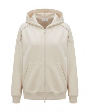 Brunello Cucinelli Lightweight French Terry Sweatshirt - White