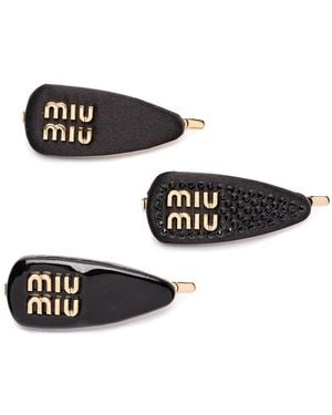 Miu Miu Crochet Hair Clip in Metallic | Lyst
