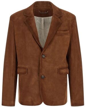 Golden Goose 'Robyn' Leather Jacket - Brown