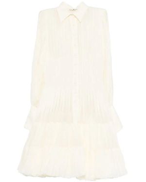 Ermanno Scervino Pleated Mini Dress - White