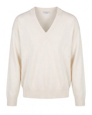 Brunello Cucinelli Cashmere Sweater - White