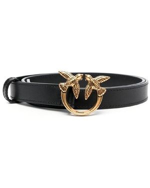 Pinko Love Bird Leather Belt - White
