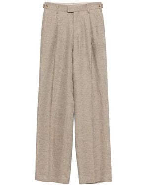 Berwich High-Waisted Trousers - Natural