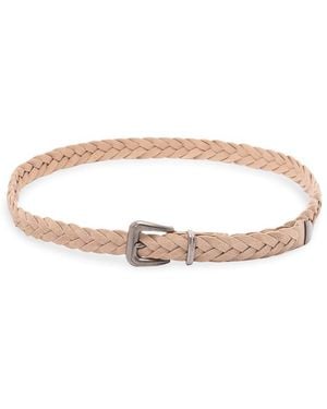 Brunello Cucinelli Leather Belt - White