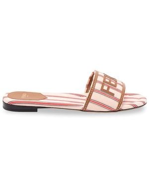 Fendi 'Ff' Slides - Pink