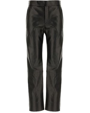 Alberta Ferretti Leather Trousers - Grey