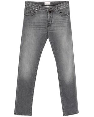 Jacob Cohen 'Nick' Slim Fit 5-Pocket Trousers - Grey