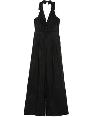 Twinset Short Sleeve Jumpsuit With Belt - Black