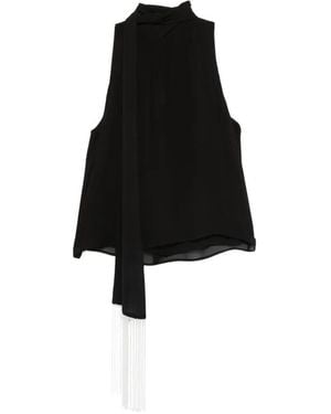 Patrizia Pepe Tie-Detail Blouse - Black
