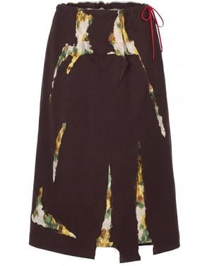 Prada Gabardine Skirt - Purple