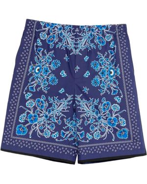 Gucci 'Flower Bandana Mini' Short Trousers - Blue