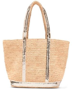 Vanessa Bruno Raphia Medium Cabas Tote - White