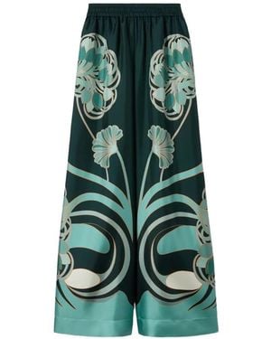 La DoubleJ Floral-Print Pants - Green