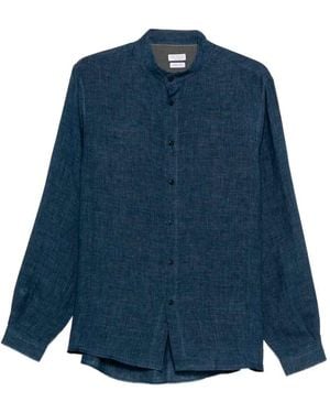 Brunello Cucinelli Mandarin Collar Shirt - Blue