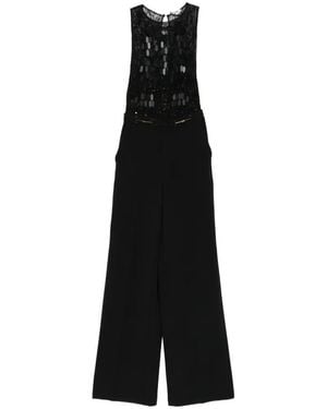 Elisabetta Franchi Sequin-Embelished Jumpsuit - Black
